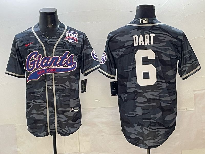 Men 2025 New York Giants #6 Dart Camo Joint Name Nike Limited NFL Jersey 007->new york giants->NFL Jersey